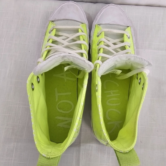 Converse “Not A Chuck” High Top Sneakers Lime Volt Green Men’s 11 Limited Edit - Picture 6 of 12